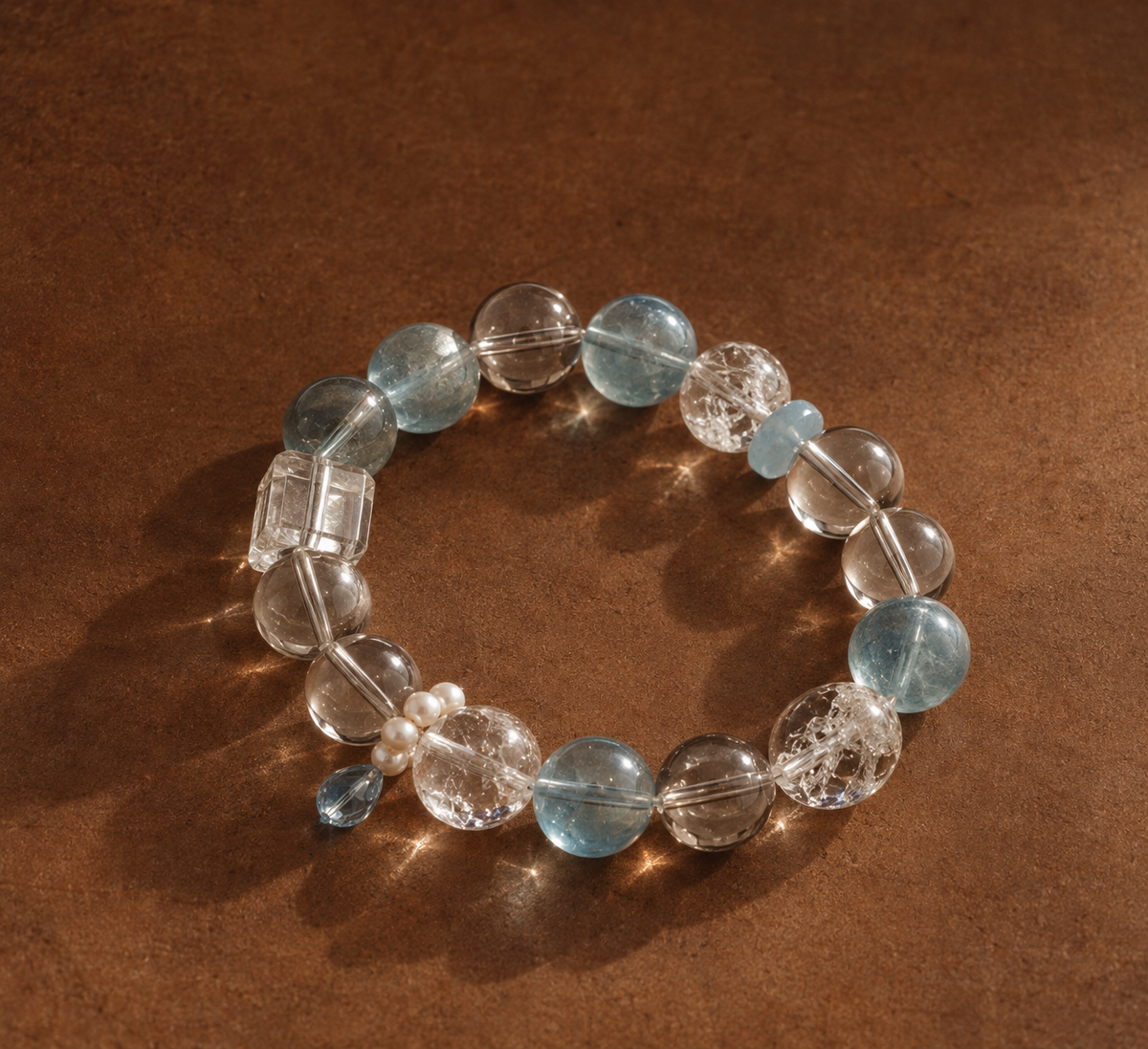 Aquamarine Pet Collar & Matching Bracelet – Azure Promise – 我的商店